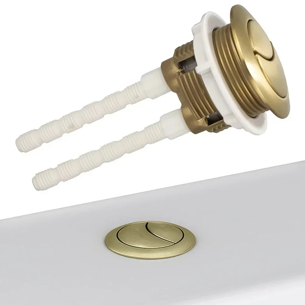 38mm Brushed Brass Gold Toilet Flush Cistern Button Close Coupled Toilet Push Button Flush Valve Dual Bathroom toilet flush button 1pcs