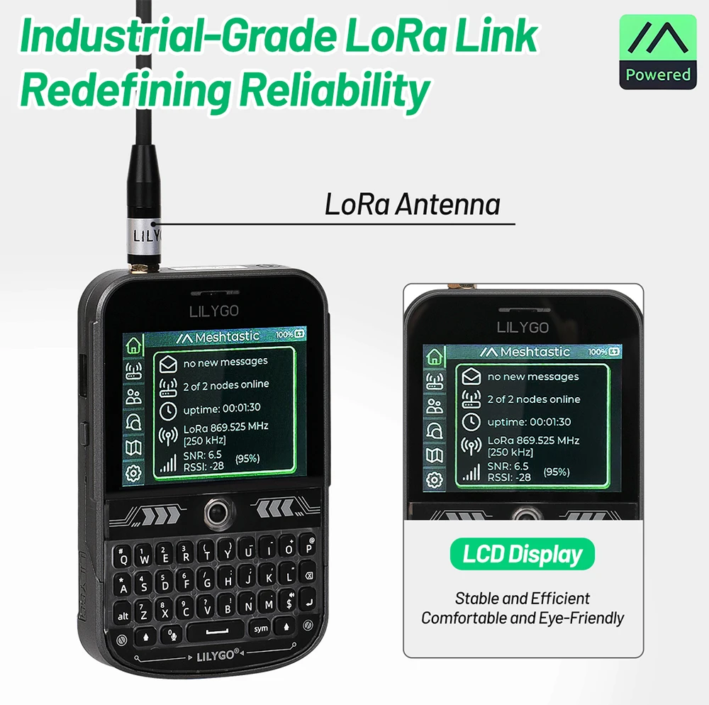 LILYGO T-Deck Plus Lora Mesh Radio with ESP32-S3 GPS LoRaWAN for Meshtastic Pock