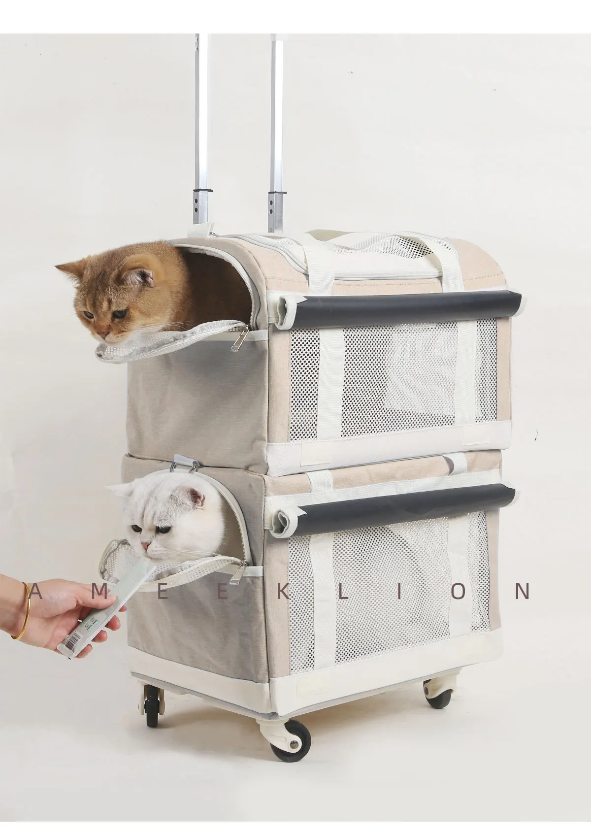 Trolley with two compartments