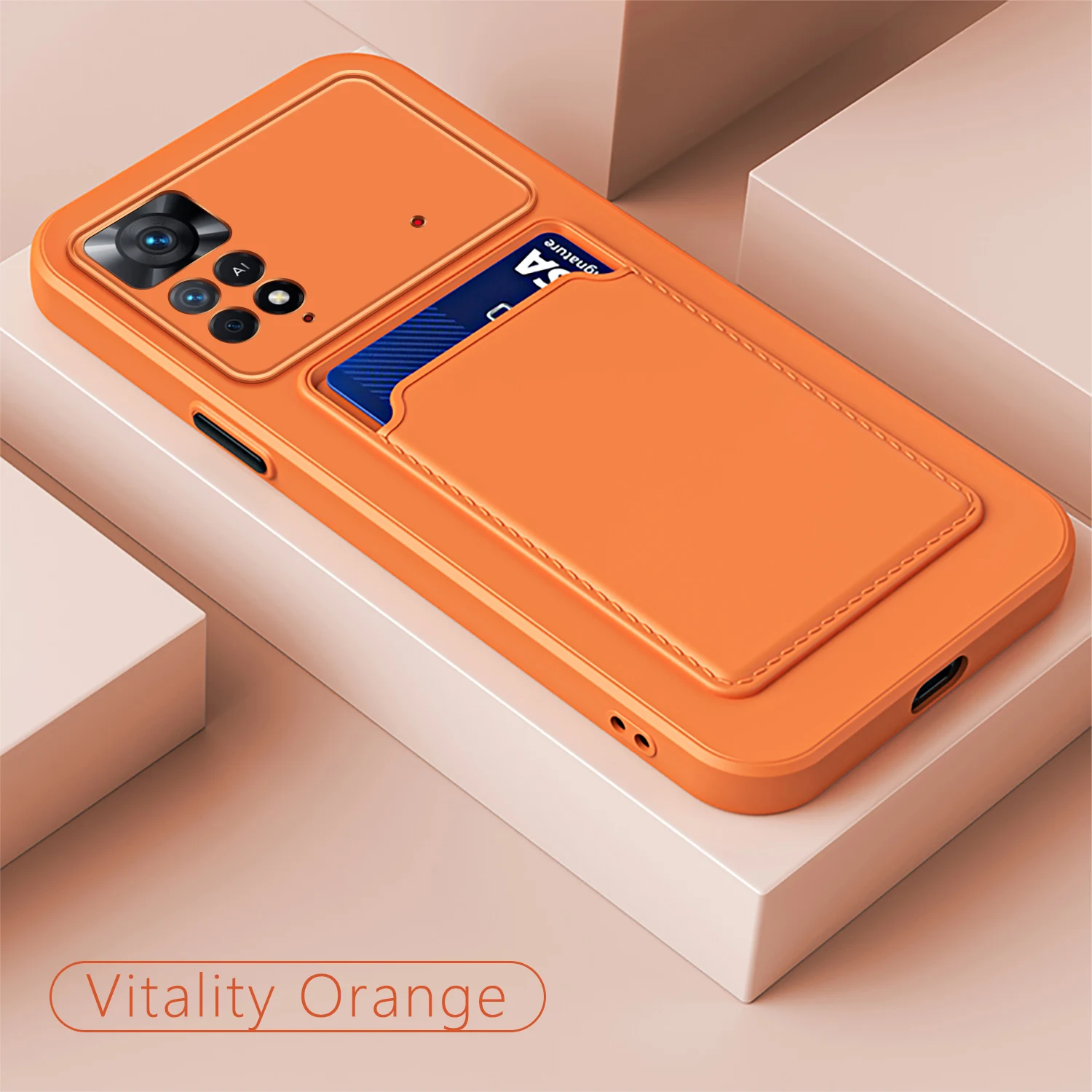 Coque de téléphone portefeuille mince en TPU avec porte-cartes, étui souple pour Xiaomi Redmi Note 11 10 9 8 Pro 11T 9T 9S 9A 8A Mi Poco X3 NFC_voghion.com