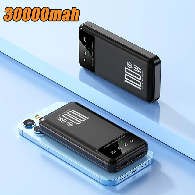 Power Bank 30000mAh Fast Charging Powerbank Portable External Battery  Charger Poverbank With LED Light For iPhone Xiaomi Huawei - AliExpress