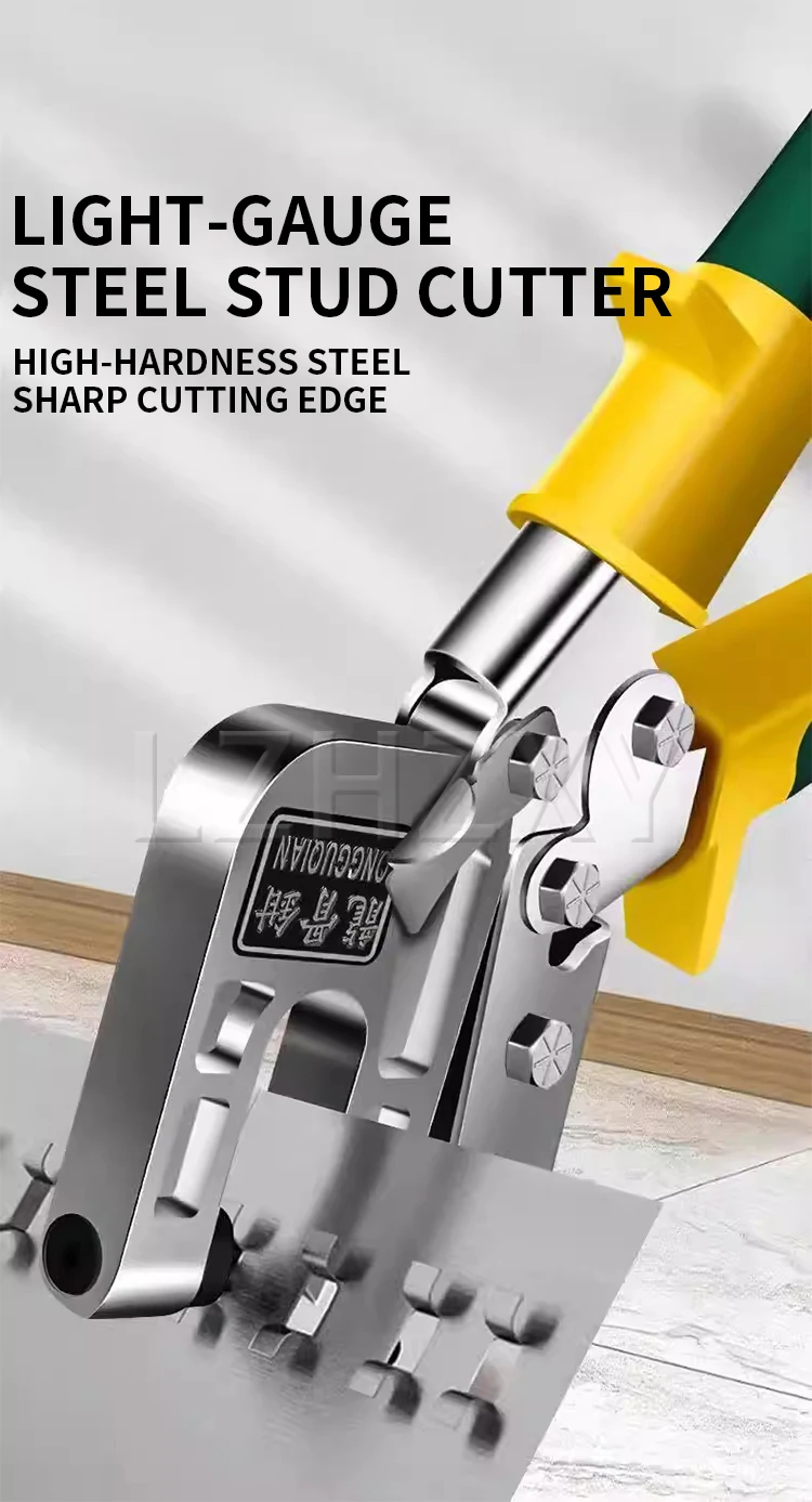 Metal Stud Crimping Pliers, Double-Handle Stud Pliers, Aluminum Ceiling Perforat