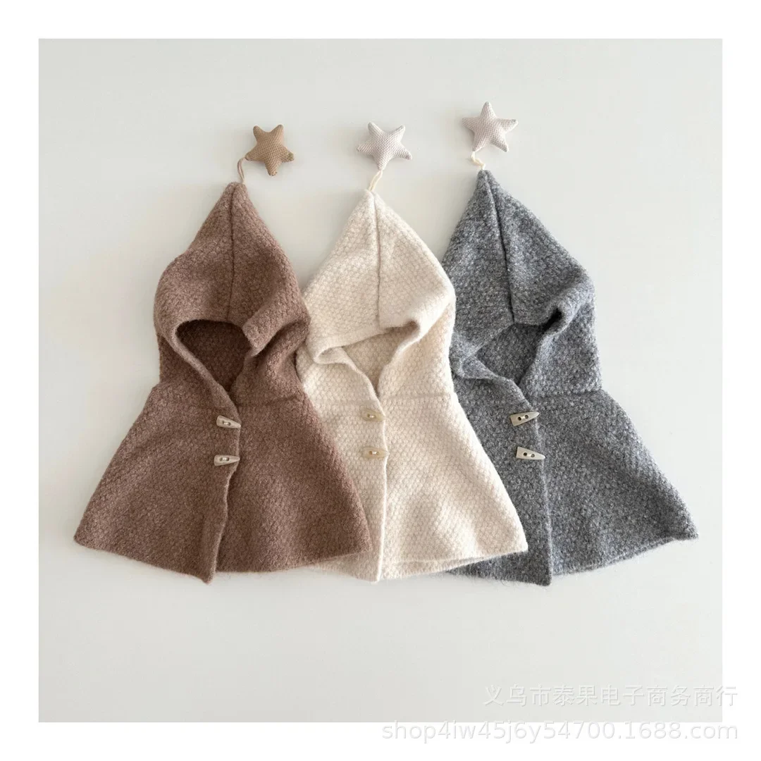 Cute Star Pattern Winter Hat and Shawl for Kids