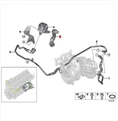 ぴ Genuine BMW - 11537505228 - Radiator Hose - Upper (11-53-7
