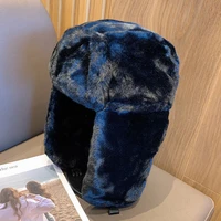 Women's Winter Thickened Warm Beanie Russian Caps Korean Fashion Ushanka Earflap Pilot Hat Women's Trend Bomber Hat Adjustable 5