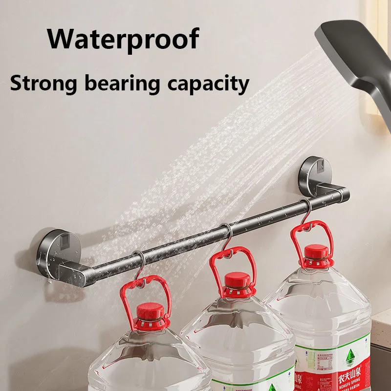 Towel Rack Bathroom Facilities Non Perforated Suction Cup Wall Mounted