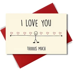 Charming I Love You Thiiiiis Much Card (1pcs)