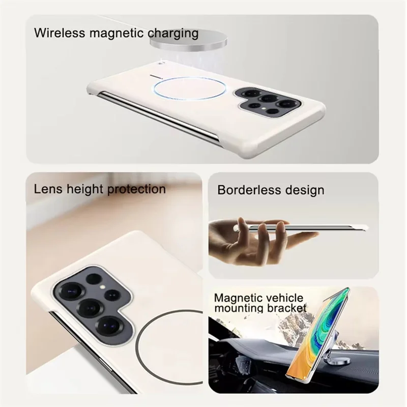 Ultra Slim Frameless Skin Feel Phone Case with Magnetic Protection