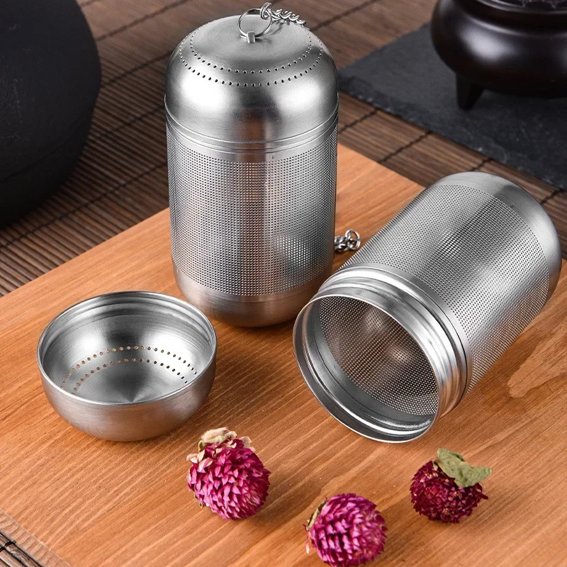Tea Strainer Stainless Steel Tea Infuser Set Leaves Spice Seasoning Ball Strainer Teapot Fine Mesh Spices Filter Teaware