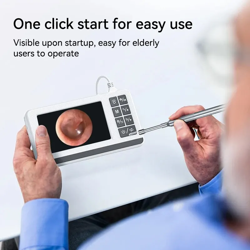 Digital Otoscope Camera Ear Camera with 4.3 Inch IPS Screen Ultra Clear View Ear Scope 3.9mm Wax Removal Tool
