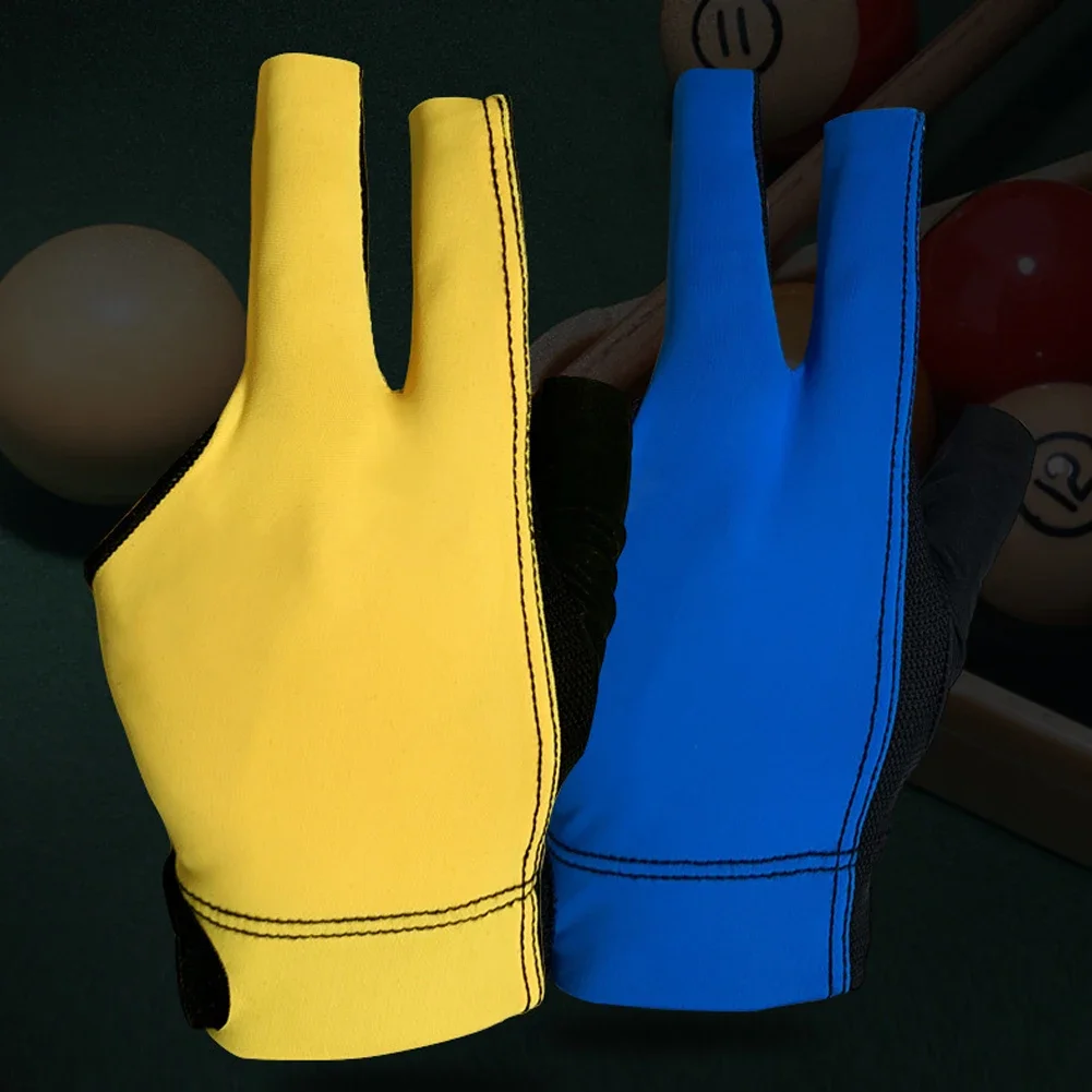 1Pc High Quality Snooker Billiard Cue Glove Pool Left Hand Open Three Finger Accessory Fitness Accessories for Men and Women