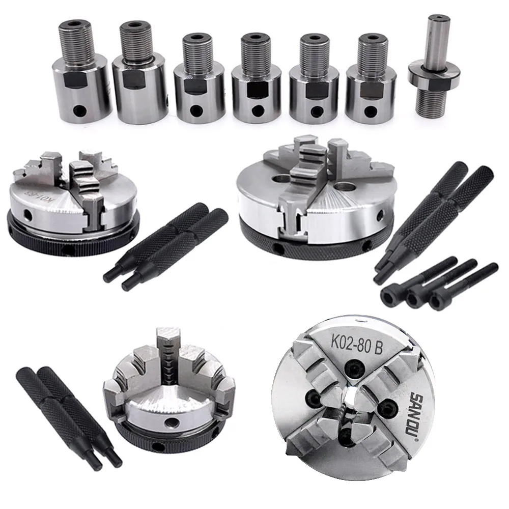 K01-50 Mandrino Per Tornio 3 Jaw 4 Jaw M14 * 1 Biella K01-63 80 K02-50 63 80B Autocentrante Mini Metallo Fai Da Te Per Utensili Per Tornio In Legno