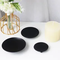 7/9/11cm Iron Plate Candle Holder Decorative Iron Pillar Candle Plate Pedestal Candle Stand for Wax Candles Spa Birthday Party 2