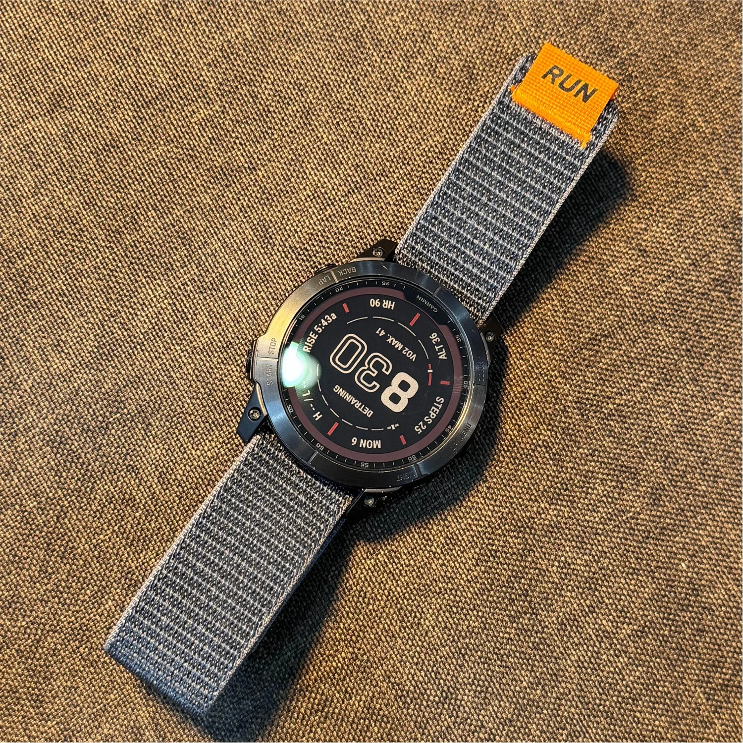 Breathable Nylon Loop Sport Watch Strap, Lightweight Metal-Free Hook & Loop Band