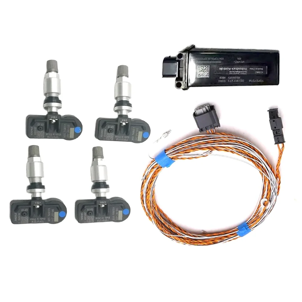 A Set TPMS Tire Pressure Monitor System Control Unit with Sensor and Plug For AUDI VW Golf 7 Tiguan Passat B8 Skoda Seat