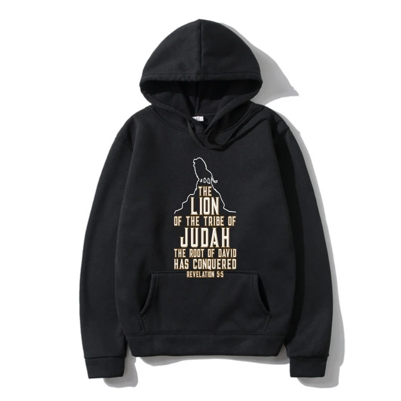 

The Lion Ofribe Of Judah New Men's Sweatshir Christians Jesus Religiousifts Sweatshir Hoody Cotton Harajuku Men Hoodie Hoody