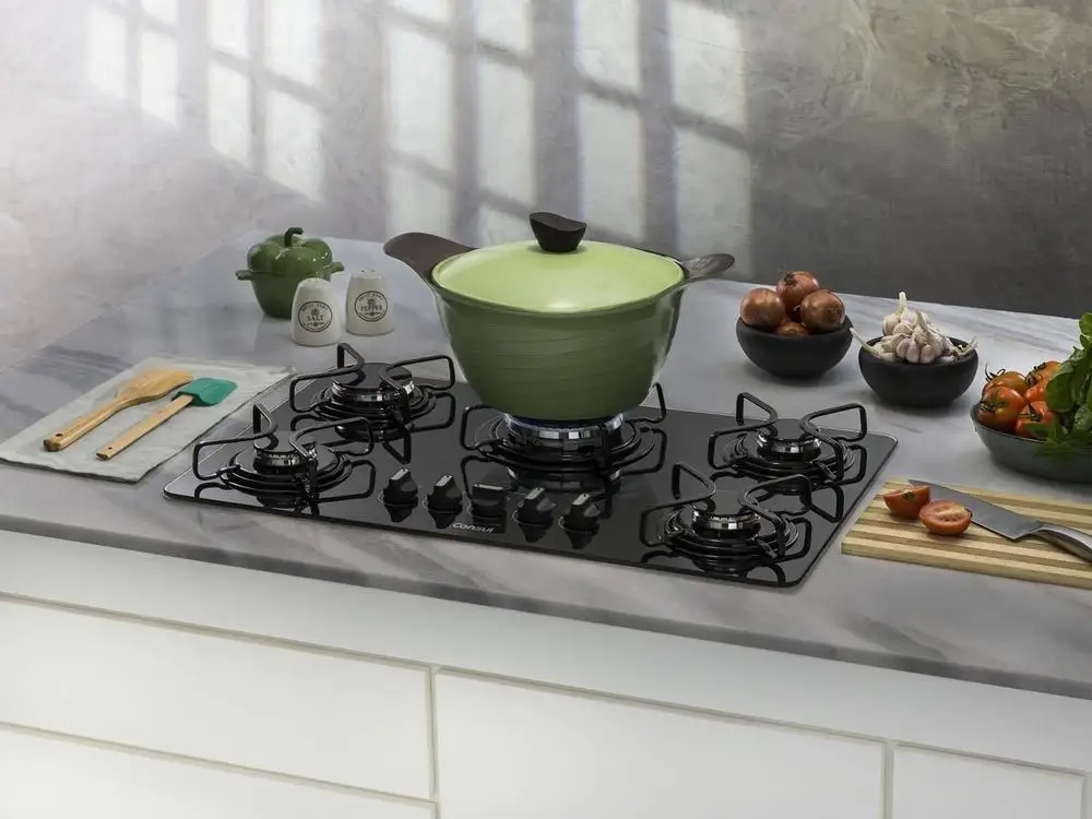 Cooktop 5 Bocas a Gás Natural e GLP Consul Vidro - Bivolt 3