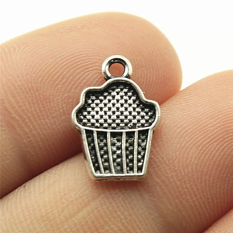 

30pcs Alloy Antique Silver Color Cake Charms Wedding Party Cake Charms 11*16mm AAC607