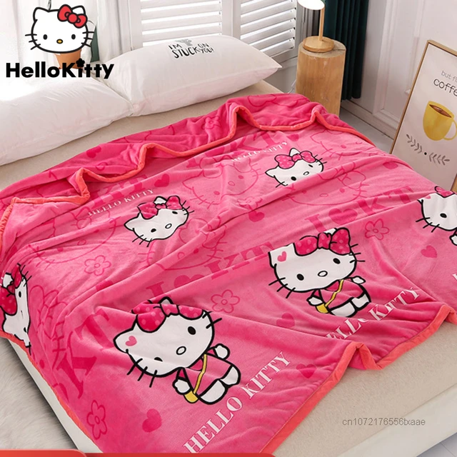 Sanrio Hello Kitty coperta di peluche lenzuolo per bambini coperte morbide  per adulti Cartoon Aircondition coperta