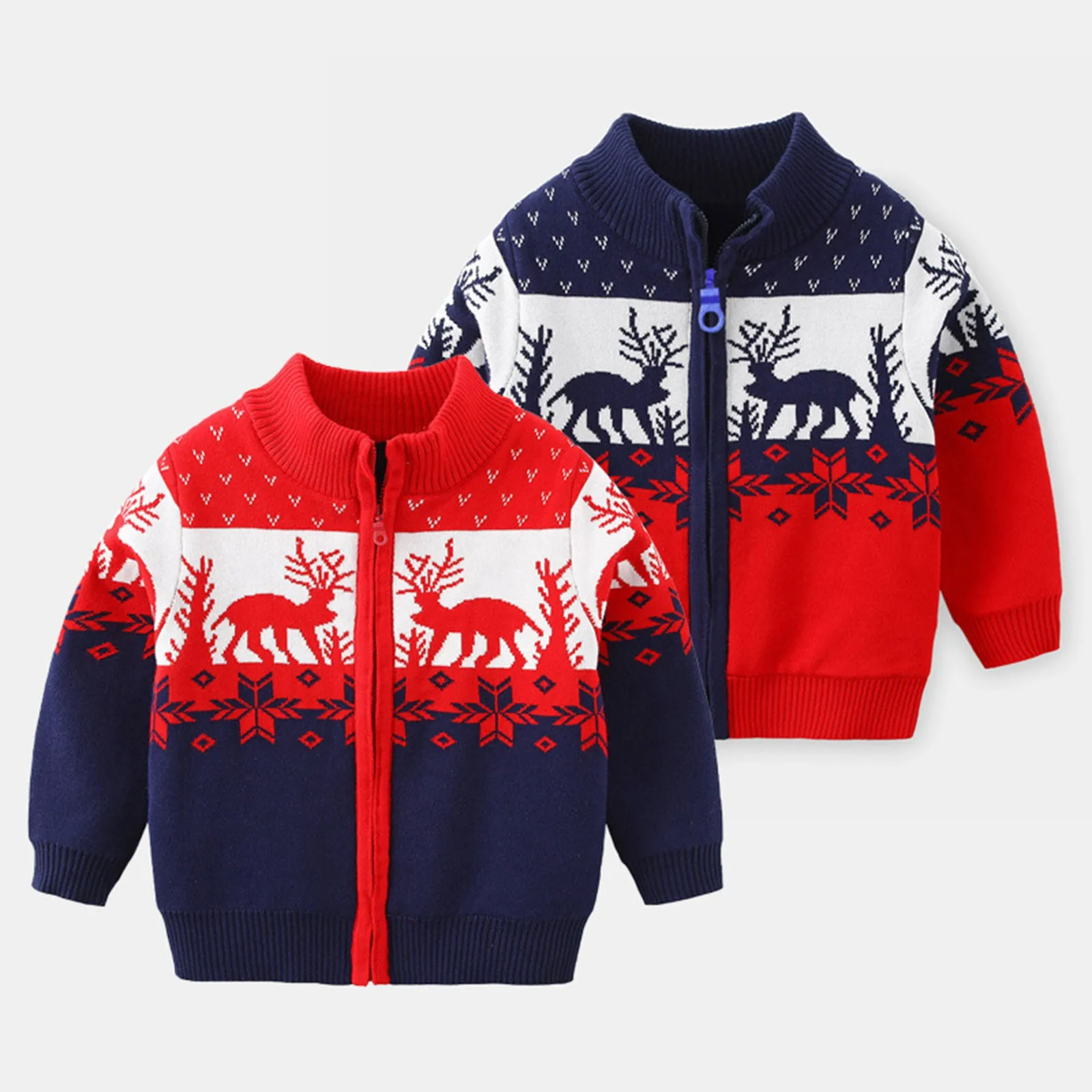 

Рождественский свитер для мальчиков и девочек, джемперы, кардиган, вязаный свитер, детские свитеры с рождественским оленем и оленем, вязаные топы