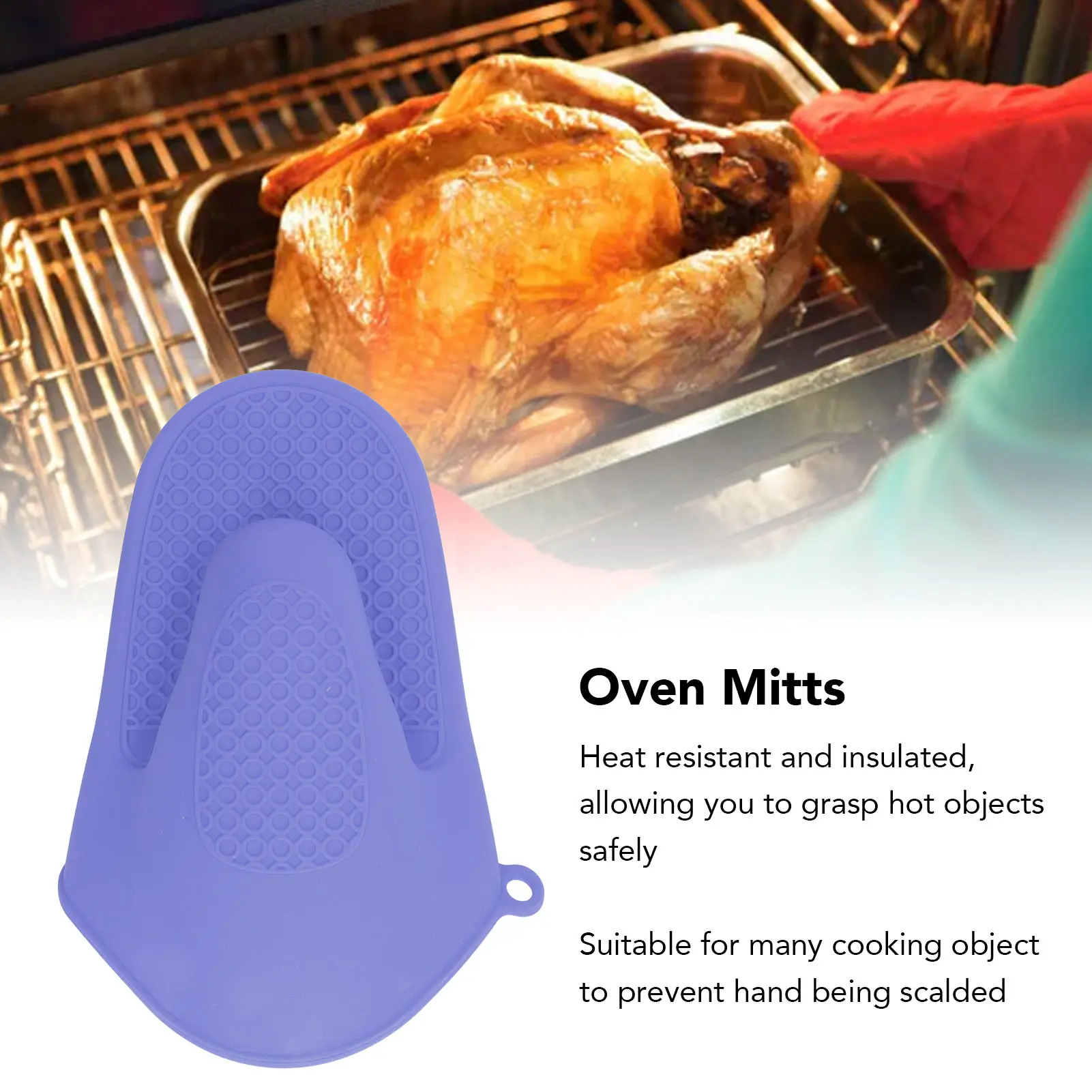 

2pcs Oven Mitts Mini Silicone Thickened Anti Scalding Cooking Pinch Mitts For Home Kitchen Protective Equipment