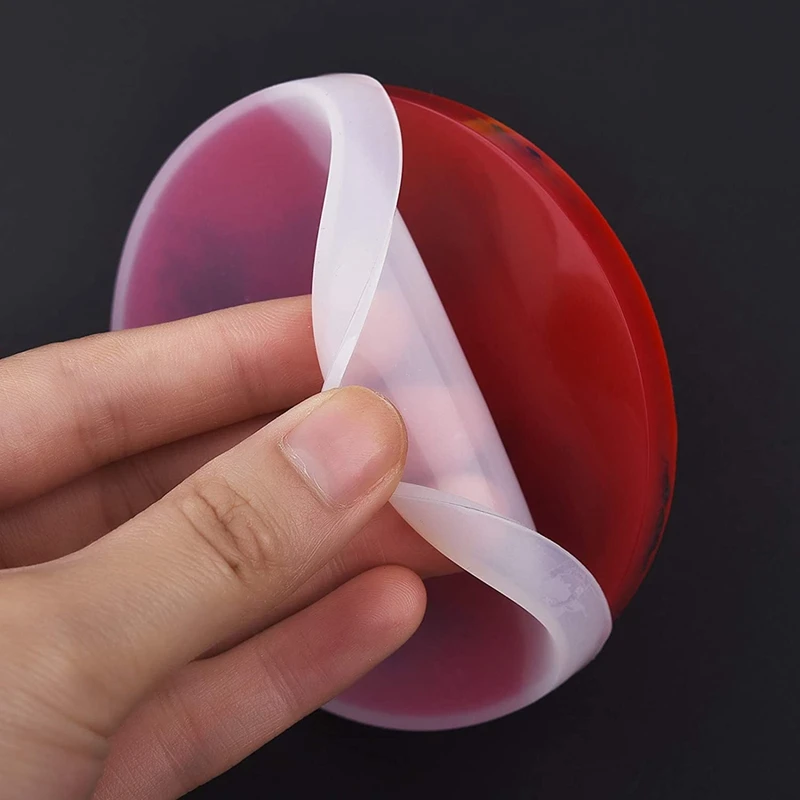 Round Resin Coaster Mold For Resin Casting Epoxy Molds For Casting With Resin Concrete Cement And Polymer Clay 4PCS silicone mold