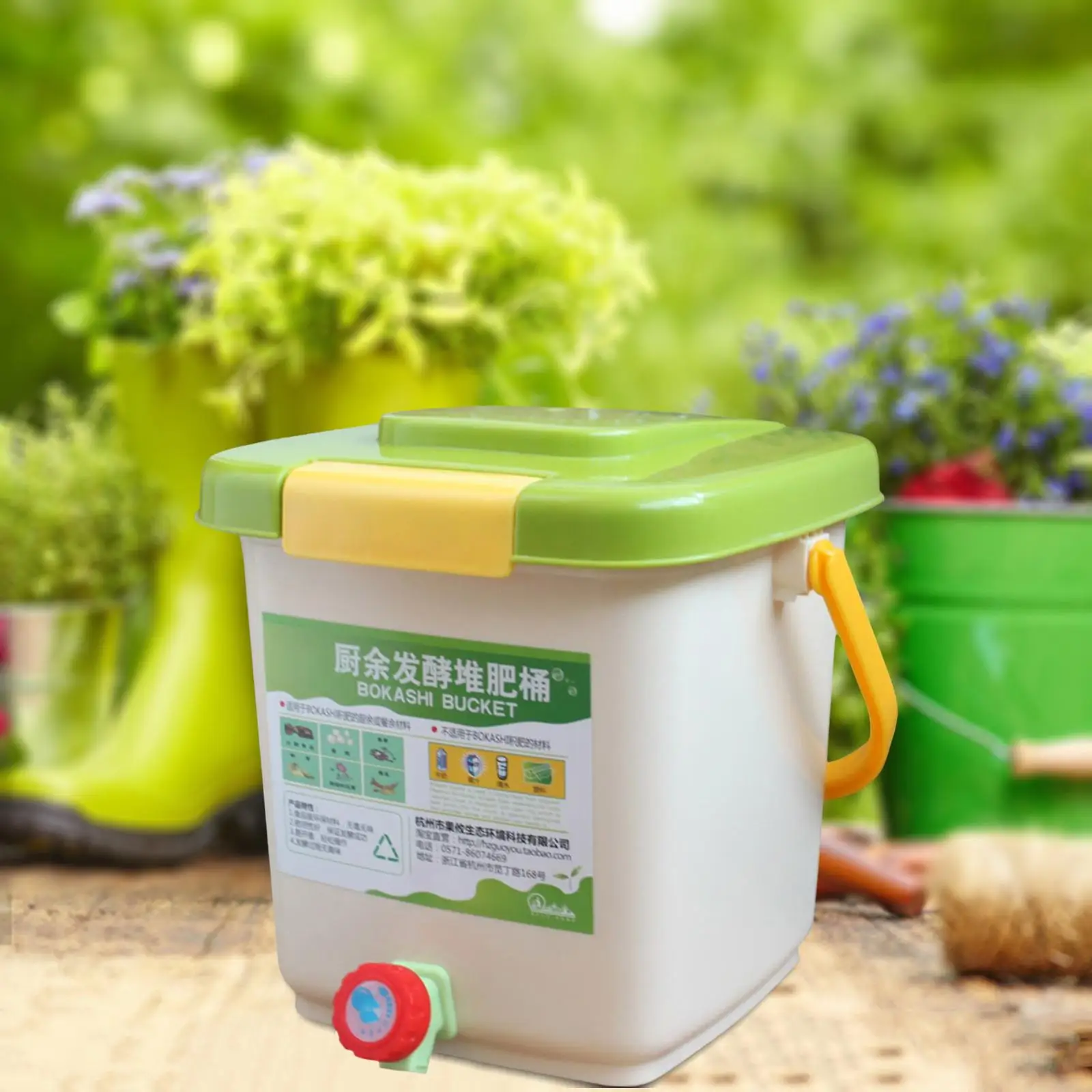 12L Countertop Compost Bin Container Household Compost Box Fermentation Tank Composting Recycle Bucket for Kitchen Scraps