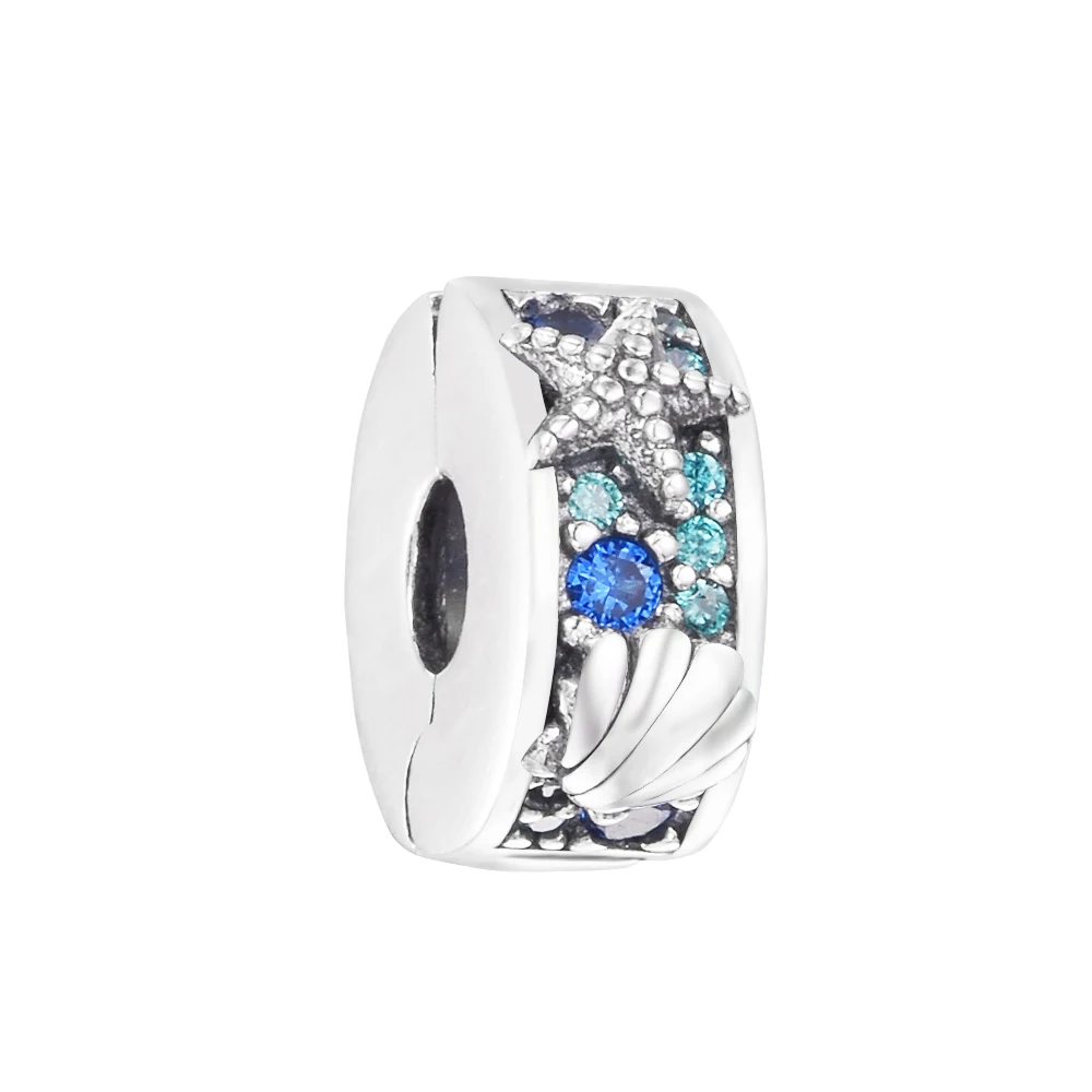 

Амулет CKK с зажимом в виде тропической морской звезды и ракушки, подходящие для браслетов, реальные искусственные серебряные женские бусины «сделай сам» для изготовления ювелирных изделий