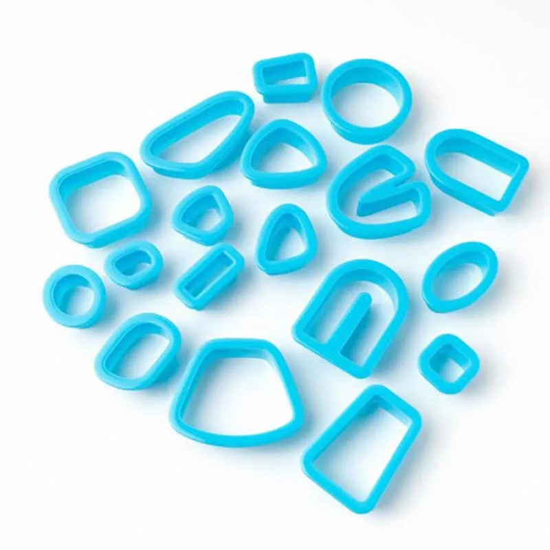 Polymer Clay Tools Pottery Tools Clay Sculpting Tools Pottery Sculpting Tools Clay Craft Tool D&D 18Pcs/Set New Soft Pottery Earrings Cutting Mold Irregular Geometric Shape Polymer Clay for Earring Pendant Making Tool
