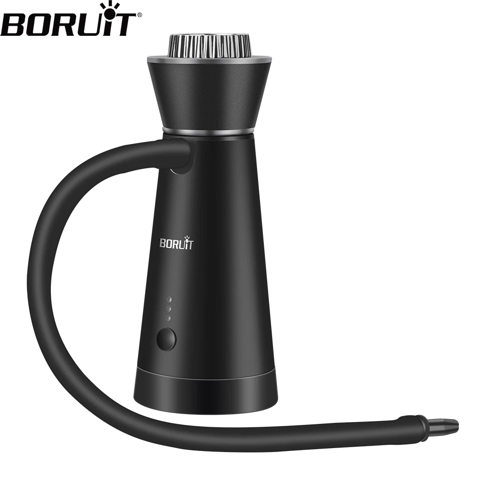 BORUiT SK301B Smoke Infuser Cuisine Portable Molecular Machine Bar Cold Smoke Generator Meat Burn Cooking Smoking Gun for BBQ