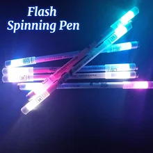 

Cool Rotating LED Flash Gel Pen with Light Student Fashion 0.5mm Gaming Spinning Pen Ballpoint with Battery Kids Creativity Gift