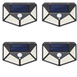 High Lumen Solar - Powered Outdoor LED Wall Light with Motion Sensor (4PCS)