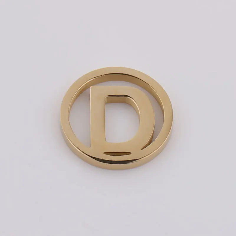 26Pcs /Lot  Stainless Steel Round Letter Charms Mirror Enamel Initials DIY Necklace Bracelet Pendant for Jewelry Making