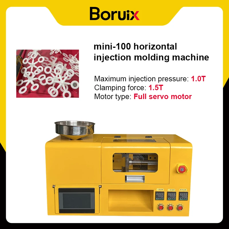 Bruix 데스크탑 사출 성형기, 플라스틱 가공 생산 기계용, 2T 미니 110, 1KW, 220V 모델, 스트로크 150mm