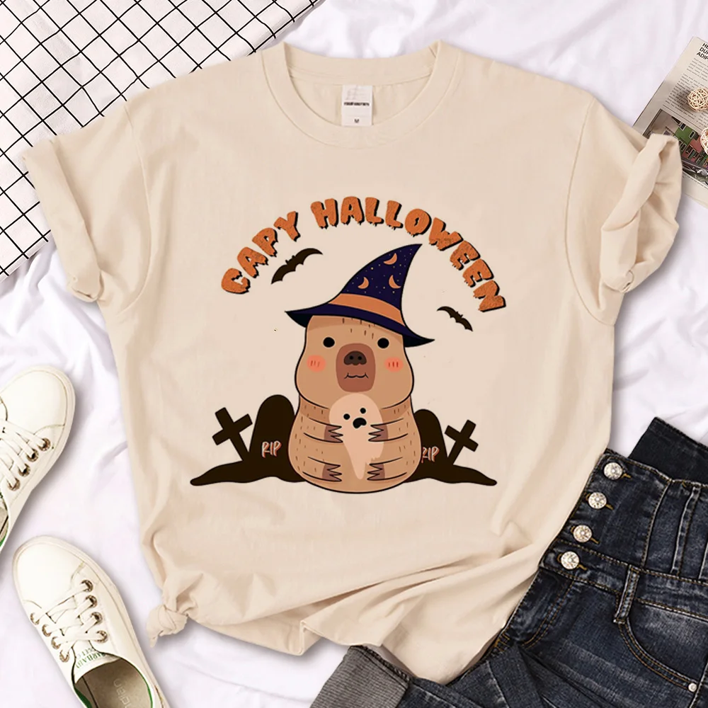 

Capybara tshirt women anime designer harajuku t-shirts female designer manga harajuku clothes