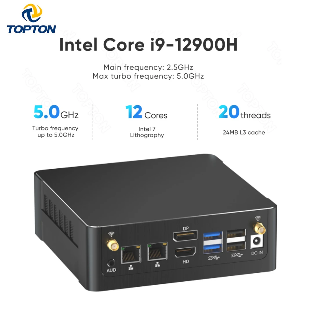 

Новый Intel 12 Extreme Mini PC 12-ядерный i9-12900H 64 Гб DDR4 2 ТБ NVMe SSD HDMI DP Type-C 3 * дисплей Windows 11 3 * USB3.2 3 * USB2.0