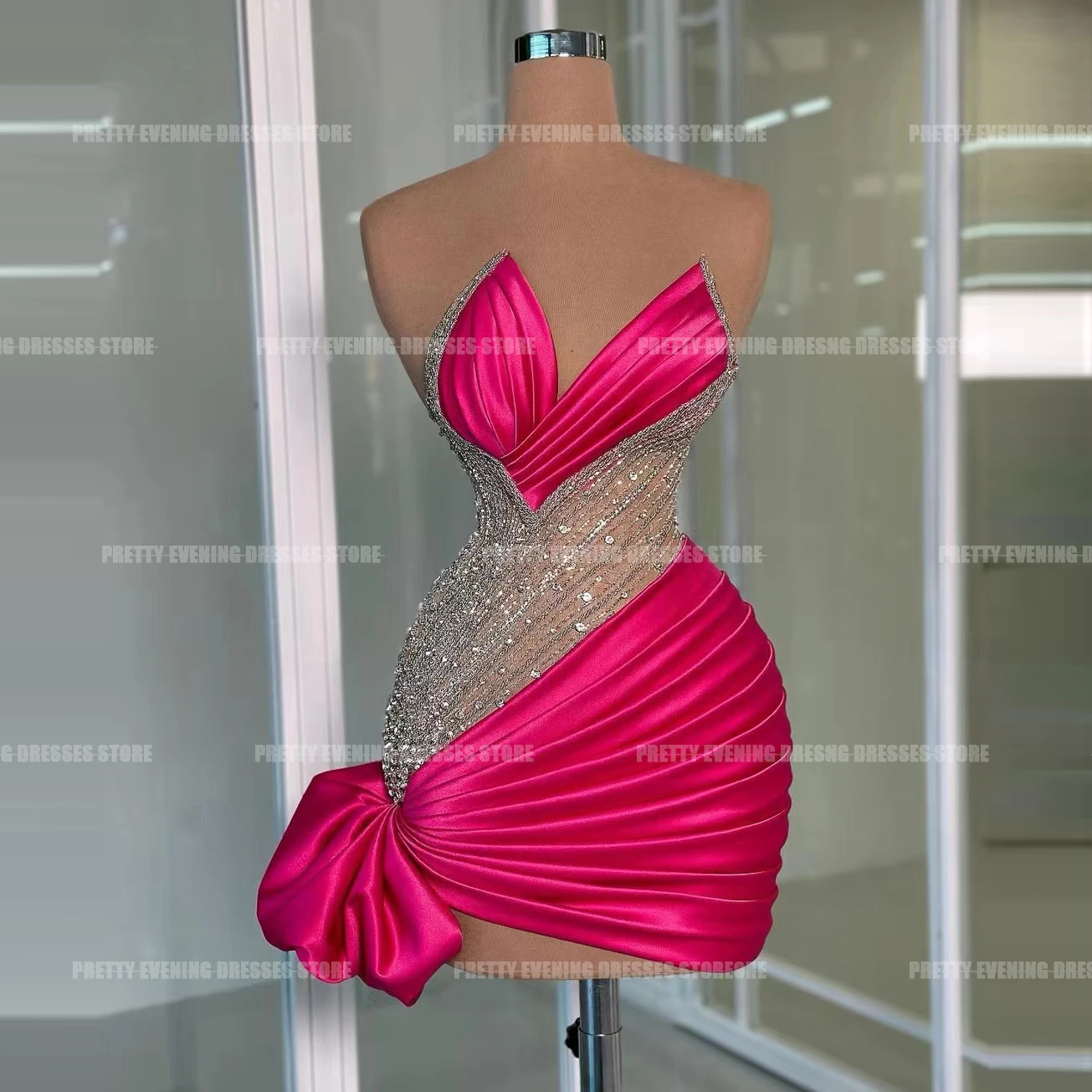 Evening Dresses Cocktail Dress Luxury Exquisite Cocktail Dresses Mermaid Woman Sexy V Neck Sparkling Mini Skirt Party Prom Gowns Graduation