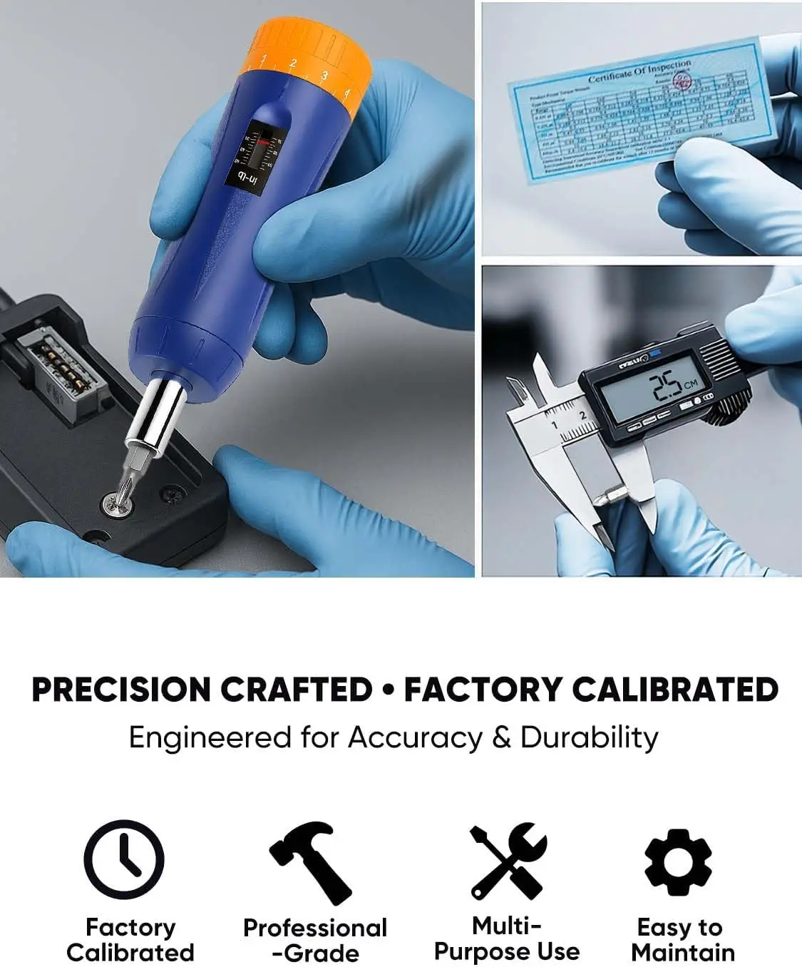 Adjustable Torque Screwdriver 1/4" Drive Screwdriver Torque Wrench Driver 10pcs