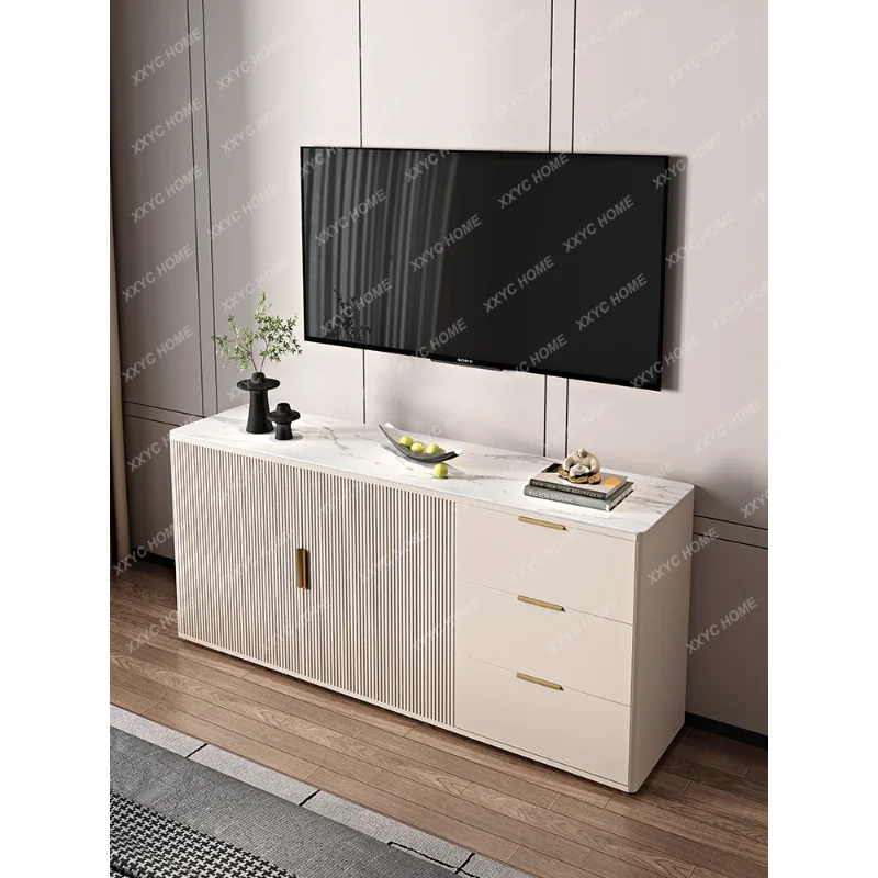 

Stone Plate TV Bench for Bedroom Dressing Table Integrated Small Apartment Retractable Paint Floor Cabinet furniture vitrina