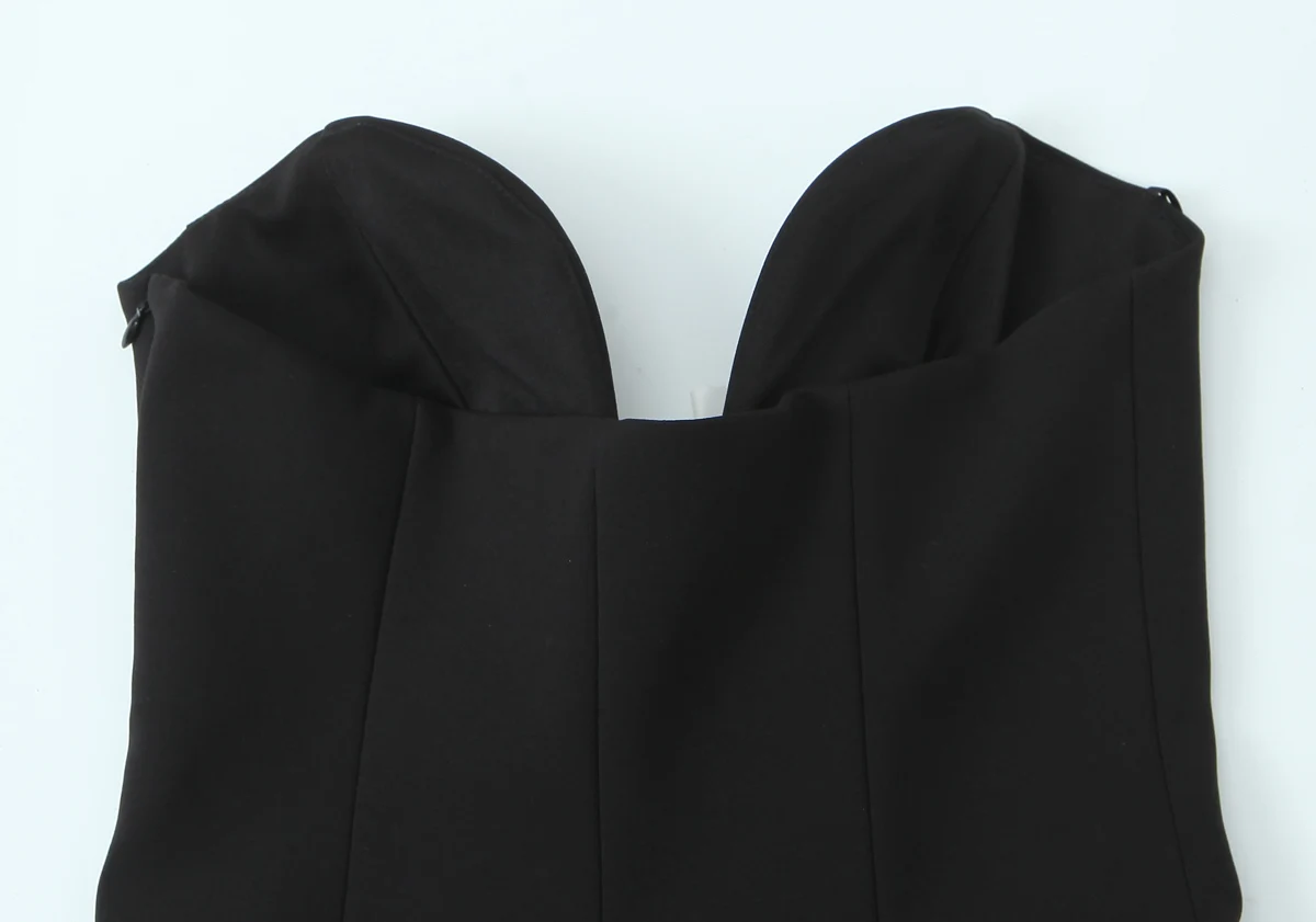 Women Sexy Fashion Chic 3D Gauze Flower Strapless Top Female Elegant Sleeveless Backless Short Vest Lady Holiday Party Top