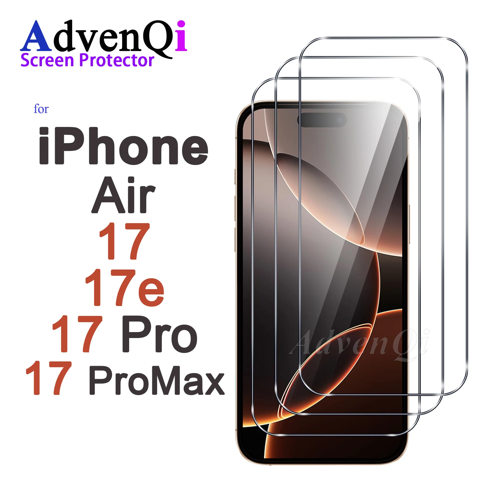 Displayschutzfolie für iPhone 17e 17 Pro MAX Air Gehärtetes Glas NICHT Vollständige Abdeckung HD Kristallklar 9H Kratzfest Hüllenfreundlich