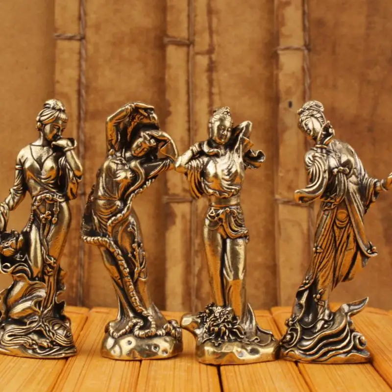 1 Stück Xishi Diaochan Wang Zhaojun Yang Yuhuan Retro-Dekoration Tischdekoration Handwerksornamente Vier Schöne Frauen Figuren Heimdekoration – Detail 3