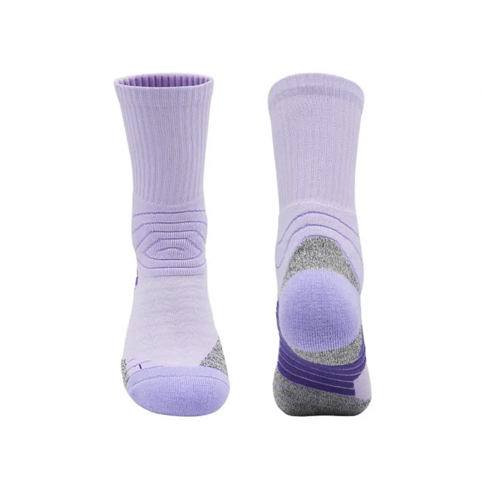 Running Socks High Elasticity Anti-slip Men Basketball Compression Socks Threaded Sock Opening Training Socks for Sports