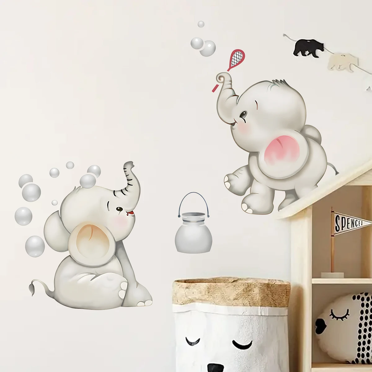 Vinilos Para Pared Decoración Niña Pegatinas Pared Infantil - Tren De  Animales Safari (Rosa) - 30x90 Cm - Vinilo Extraíble Adesivos Paredes Niños, image size:1200x1200