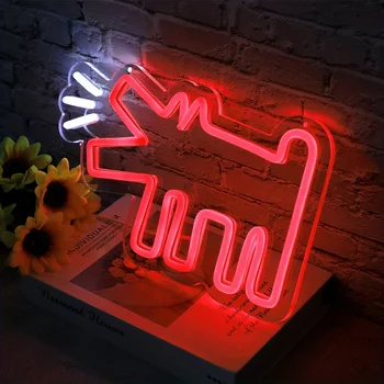 Barking Dog LED Neon Sign – Red Pet Wall Decor