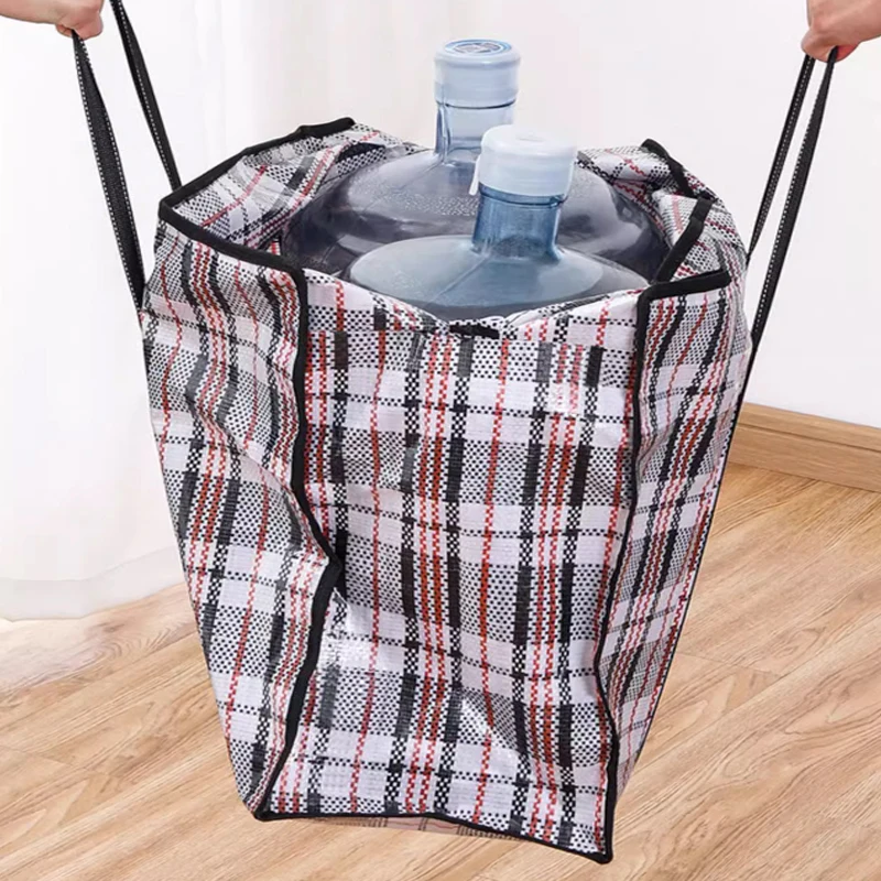 Extra large hand-held folding travel bag thickening large capacity waterproof luggage storage bag moving packing woven bag