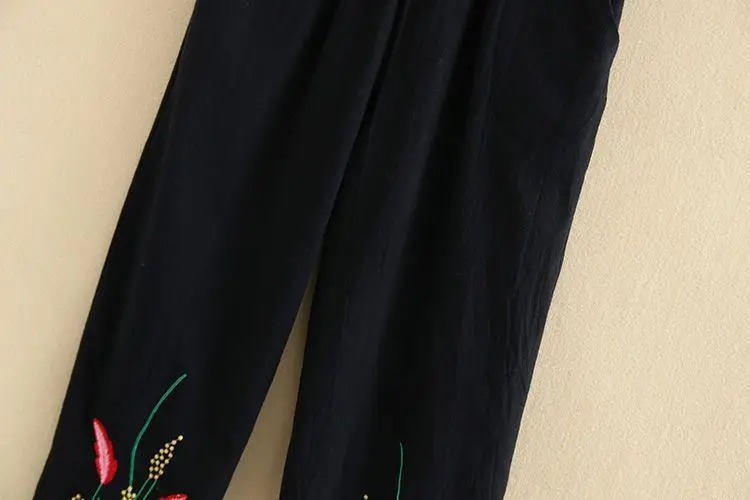 XL-5XL Retro Gedruckt Mutter Kleidung Neue Baumwolle Langarm Pyjamas Für Frauen Hause Zwei Stücke Set Frühling Herbst Außerhalb Anzug – Detail 18