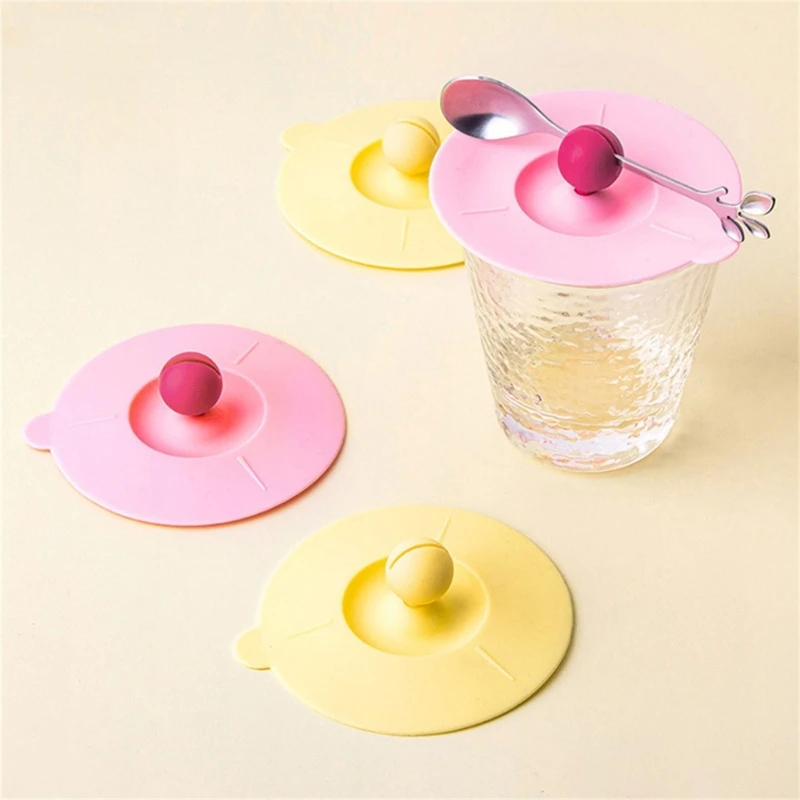 Silicone Drinking Lid Spill-Proof Cup Lids Reusable Coffee Mug Lids Coffee  Cup Covers 6 Pcs - Assorted