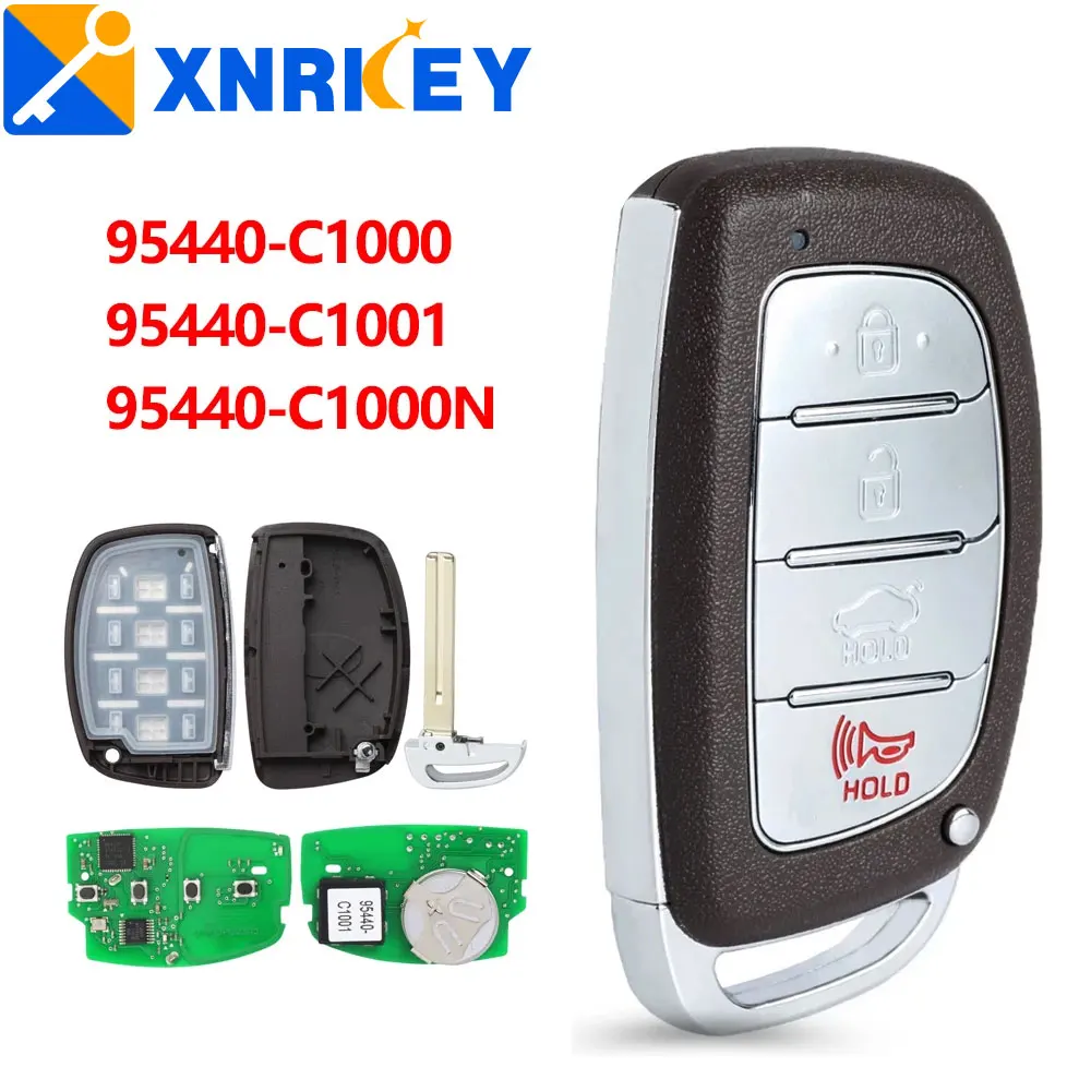 

XNRKEY 4 Button Smart Remote Key 8A Chip 433Mhz for Hyundai Sonata 2015-2019 P/N: 95440-C1000N 95440-C1001 95440-C1000 Car Key
