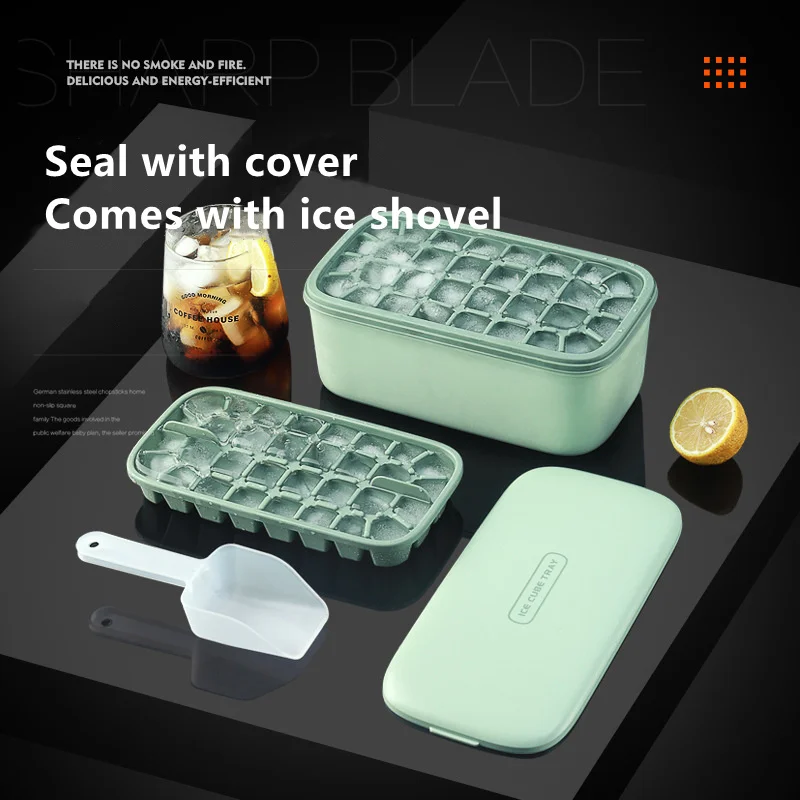 Double-layer Ice Cube Trays Reusable Large Capacity Ice Cube Mold